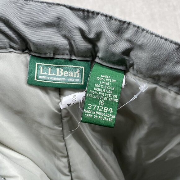LL Bean Pants Kids 16 Gray Cold Buster Snow‎ Thinsulate Nylon Insulation Outdoor - Picture 10 of 16